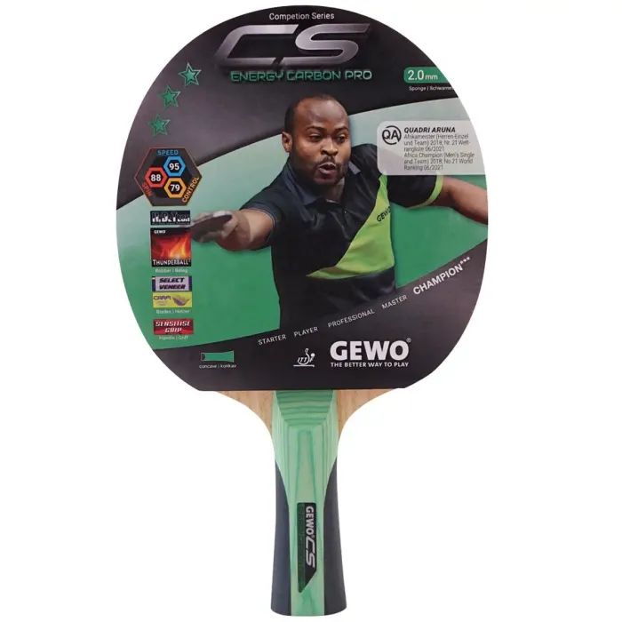 Ракетка для настольного тенниса Gewo CS Energy Carbon Pro FL (1057500001) (931039) изображение 4