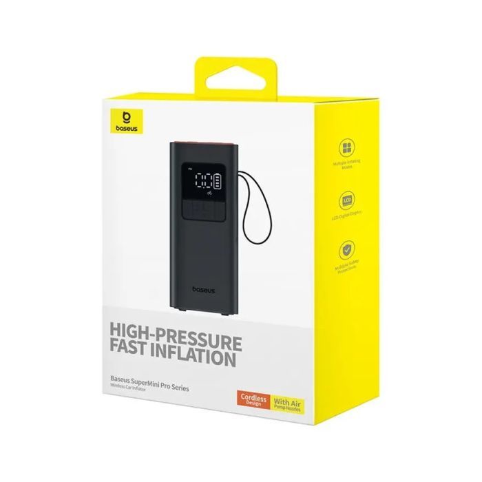 Автомобільний компресор Baseus Super Mini Pro Black (C1115930011100) зображення 11