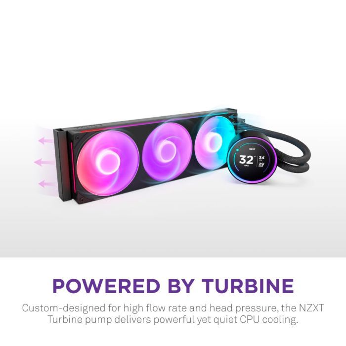 Система рідинного охолодження NZXT Kraken Elite RGB 360mm AIO (RL-KR36E-B2) зображення 7