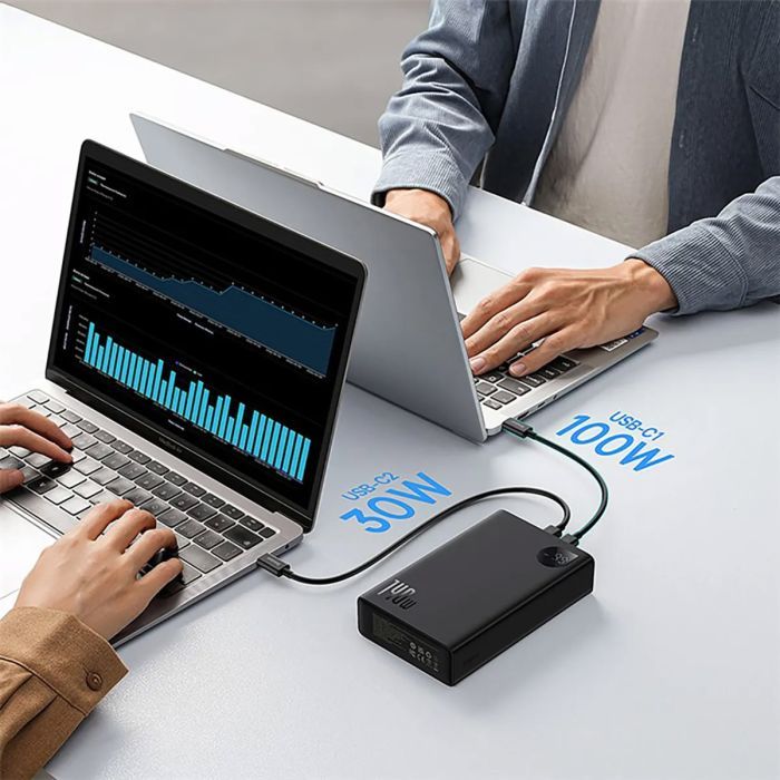 Батарея универсальная Baseus Adaman Metal Digital Display 24000mAh 140W, Black (P10021508113-00) (P10021507112-02) изображение 6