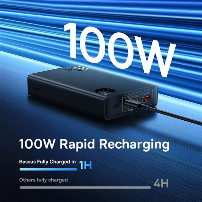 Батарея универсальная Baseus Adaman Metal Digital Display 24000mAh 140W, Black (P10021508113-00) (P10021507112-02) изображение 8
