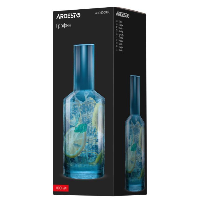 Карафа Ardesto 800мл, боросилікатне скло, сірий (AR2690GP) зображення 7