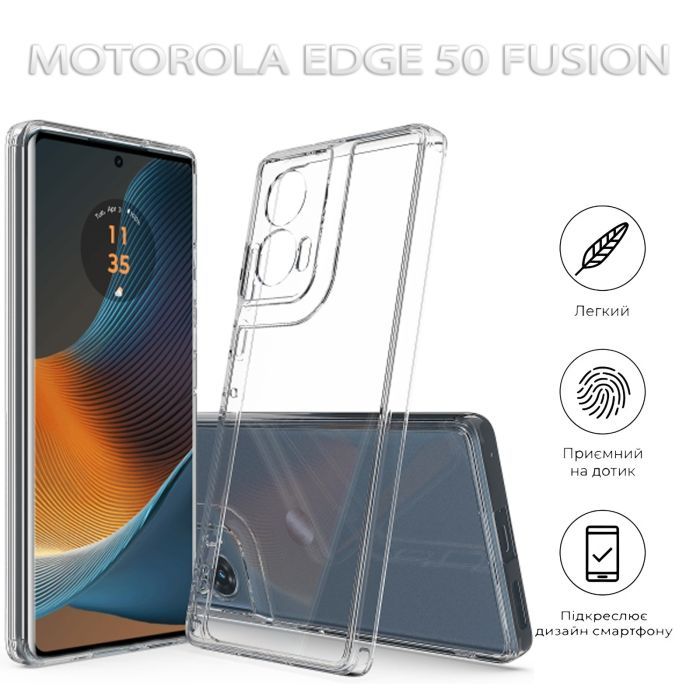 Чехол для мобильного телефона BeCover Motorola Edge 50 Fusion Transparancy (712743) изображение 5