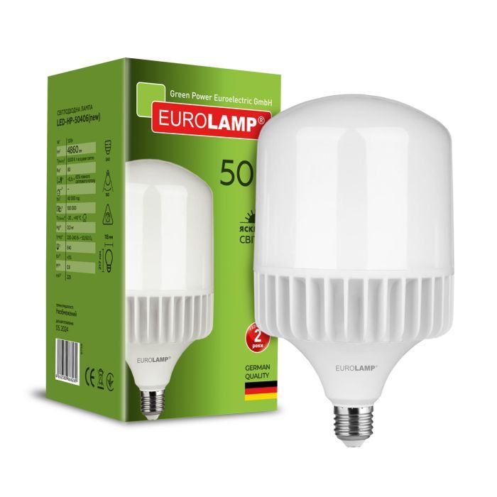 Лампочка Eurolamp Светодиодная лампа Eurolamp 50W 4860Lm E40 6500K new (LED-HP-50406(new)) зображення 2