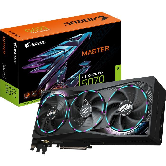 Відеокарта GIGABYTE GeForce RTX5070 12Gb AORUS MASTER (GV-N5070AORUS M-12GD) зображення 10