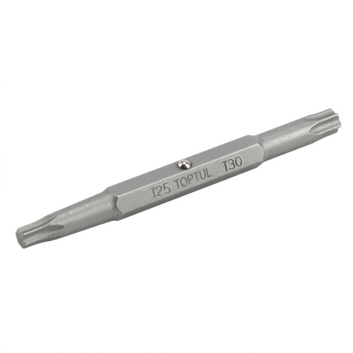 Бита для шуруповерта Toptul двухсторонняя 1/4' T25xT30 L75мм (FKCA2530)