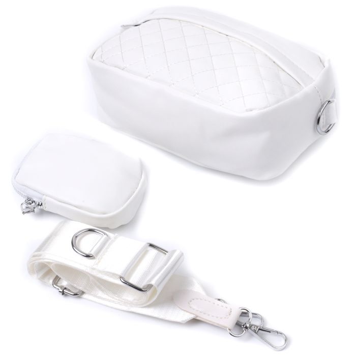 Сумка Vintage С монетницей из экокожи Белая (22798) изображение 5