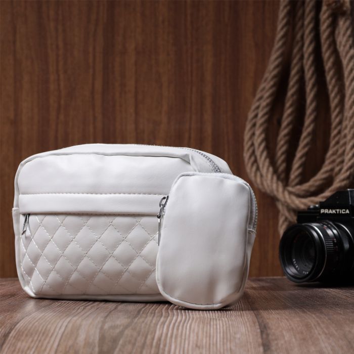 Сумка Vintage С монетницей из экокожи Белая (22798) изображение 9