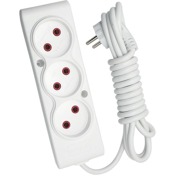 Сетевой удлинитель TECCO 5м 3 поста white (8681277841323)