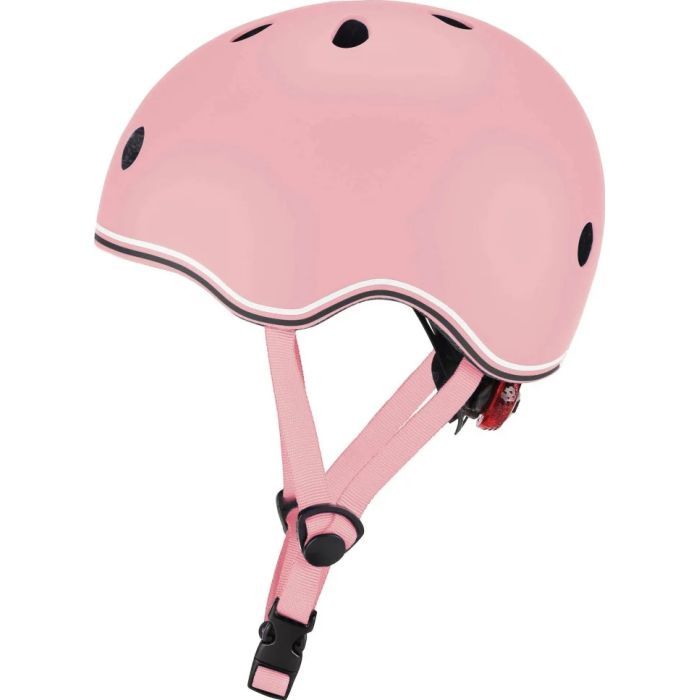 Шлем Globber Go up lights 45-51см пастельний рожевий, з ліхтариком (506-210)