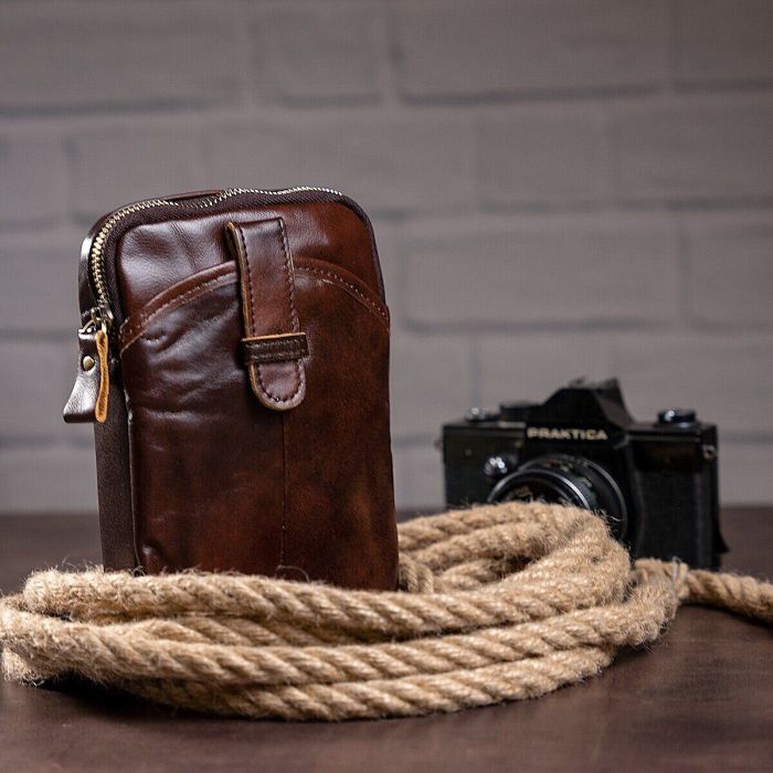 Сумка Vintage Коричневая (14728) изображение 3