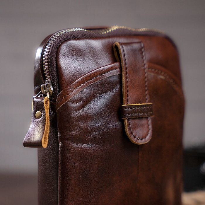 Сумка Vintage Коричневая (14728) изображение 7