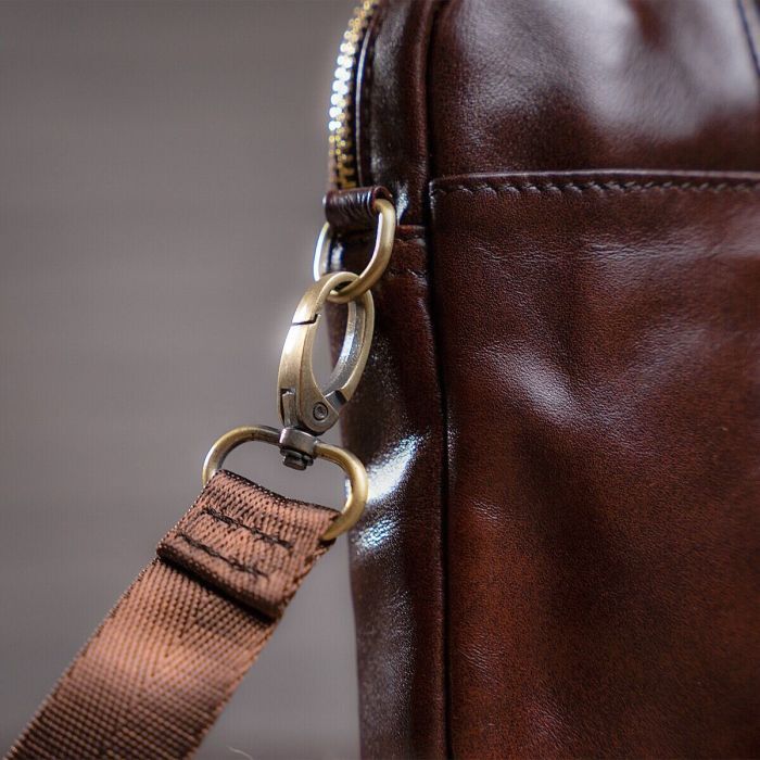 Сумка Vintage Коричневая (14728) изображение 8