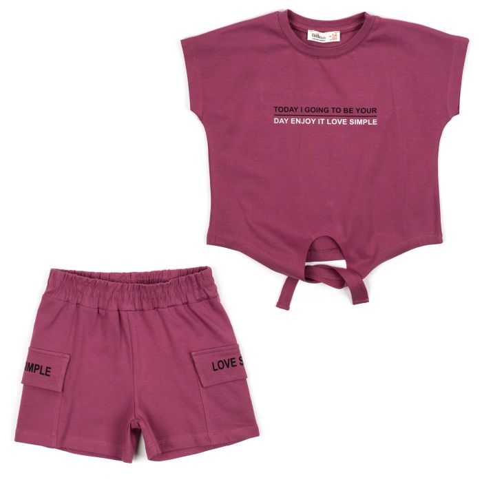 Набір дитячого одягу Smile із шортами (7012-122G-lilac)