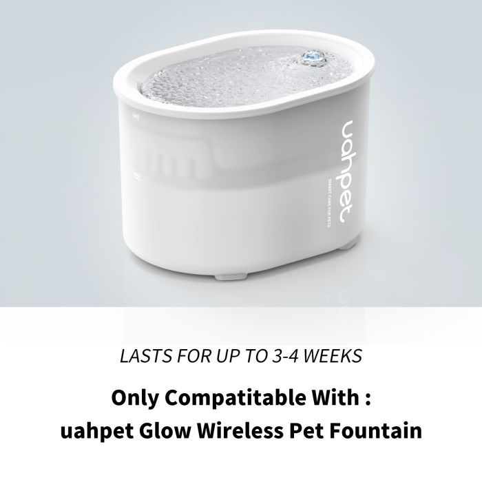 Універсальний посуд для тварин Uahpet Поїлка Glow Wireless Pet Fountain (UYSJ05QD) зображення 12