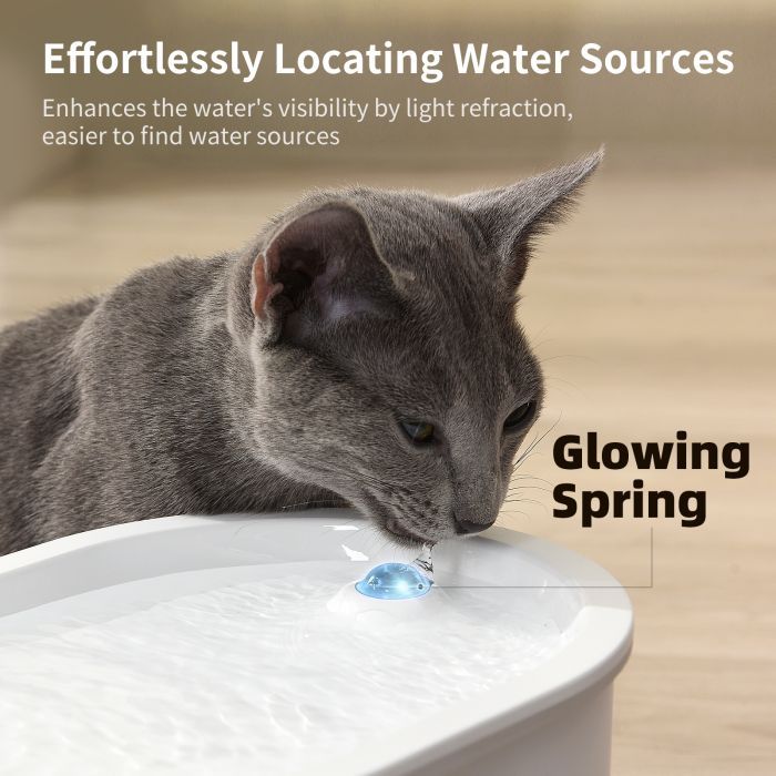 Універсальний посуд для тварин Uahpet Поїлка Glow Wireless Pet Fountain (UYSJ05QD) зображення 7