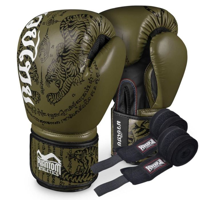Боксерские перчатки Phantom Muay Thai Red 10 унцій (PHBG2505-10)