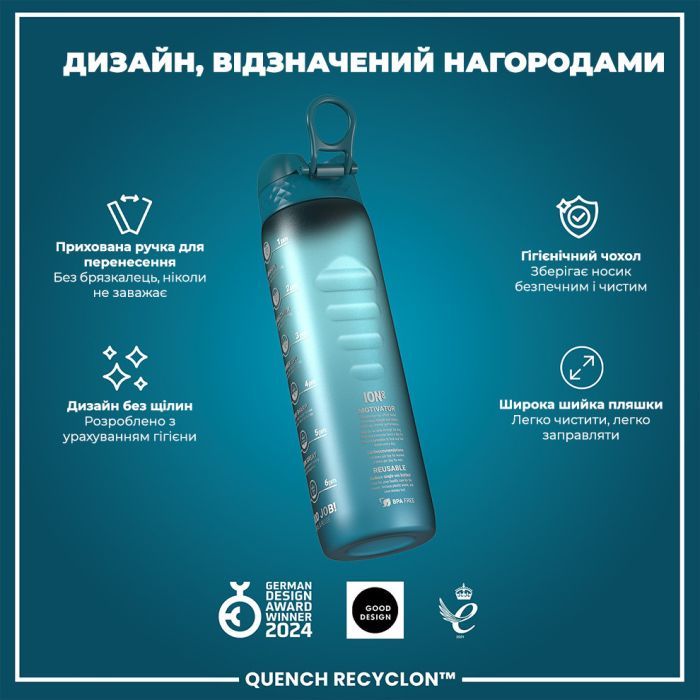 Бутылка для воды ION8 OneTouch Times To Drink 1000 мл BPA Free, Camo (I8RF1000PICAMO) изображение 4