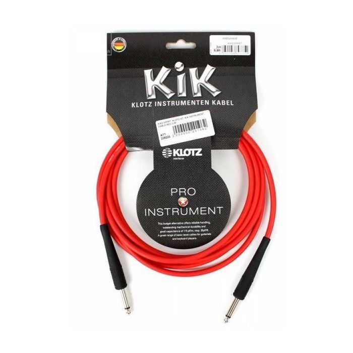 Инструментальный кабель Klotz KIK Instrument Cable Red 3 m (228225)