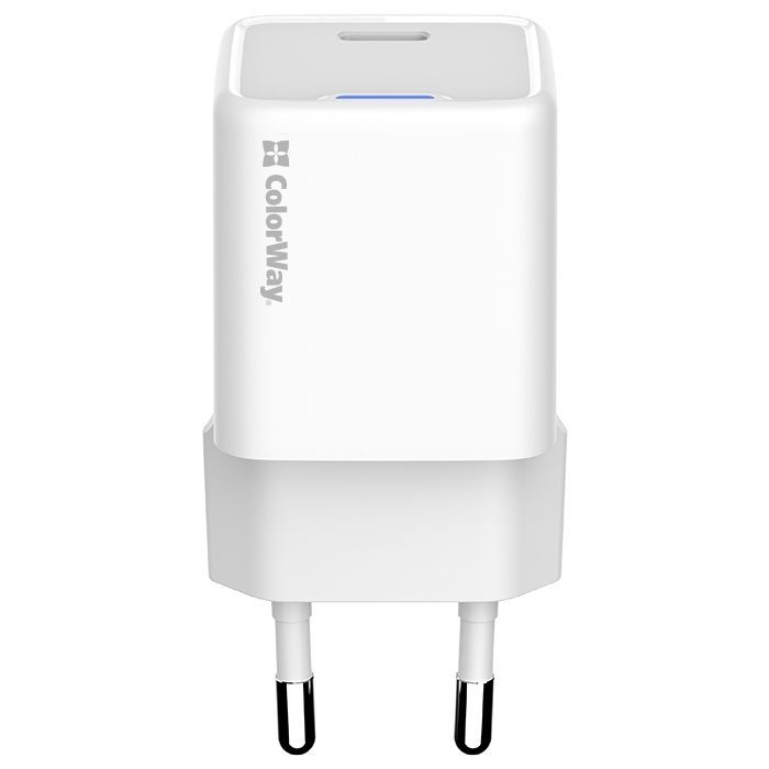 Зарядний пристрій ColorWay GaN Mini 25W PD Port PPS USB-C white (CW-CHS052PD-WT) зображення 2