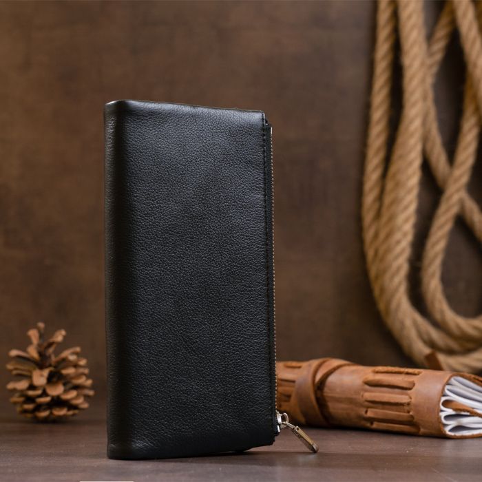 Гаманець ST Leather На кнопці Чорний (19200) зображення 9