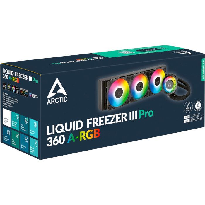 Система жидкостного охлаждения Arctic Liquid Freezer III Pro 360 A-RGB (ACFRE00184A) изображение 6
