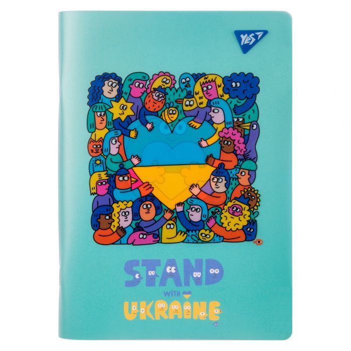 Тетрадь Yes А5 Stand with Ukraine пластиковая обложка 70 листов, клетка (681859)