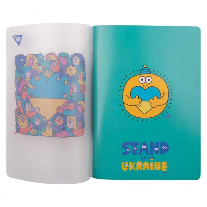 Тетрадь Yes А5 Stand with Ukraine пластиковая обложка 70 листов, клетка (681859) изображение 2