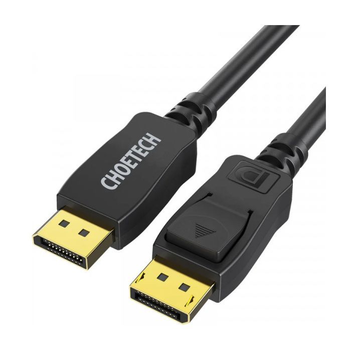 Кабель мультимедійний DisplayPort to DisplayPort 2.0m v1.4 8K60Hz Choetech (XDD01-V1-BK)