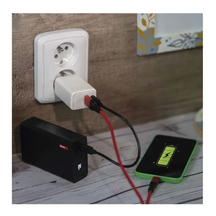 Зарядное устройство EMOS V04G45 1xUSB-A + 1xUSB-C PD20W GaN (V04G45) изображение 8