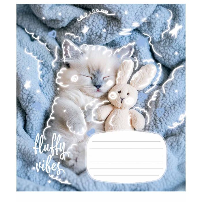 Зошит Школярик Fluffy 18 аркушів клітинка (018-3546K) зображення 3