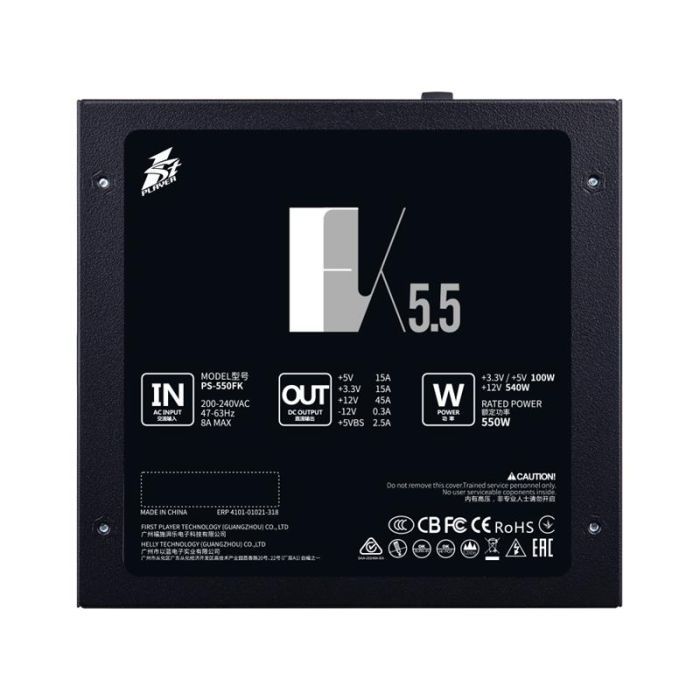 Блок питания 1stPlayer 550W (FK-550-BK-EU) изображение 4