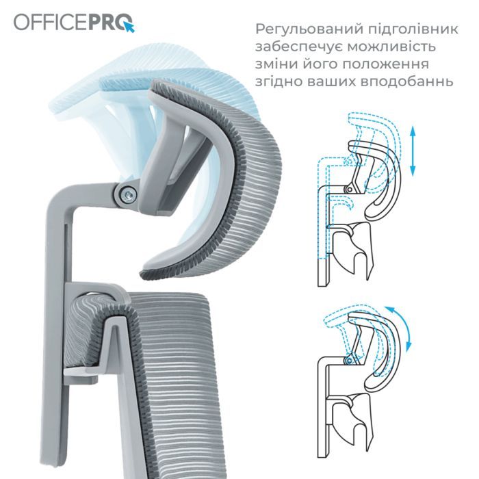 Офісне крісло OfficePro Elegant OC660-G-DG-DG (OC660-G-DG-DG) зображення 5