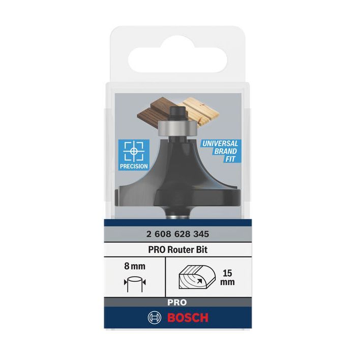 Фреза Bosch Professional карнизна, Std, S8, R15, L22 (2.608.628.345) зображення 2