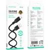Дата кабель USB 2.0 AM to USB-C 2.0m silicone black BOROFONE (6941991115509) изображение 5