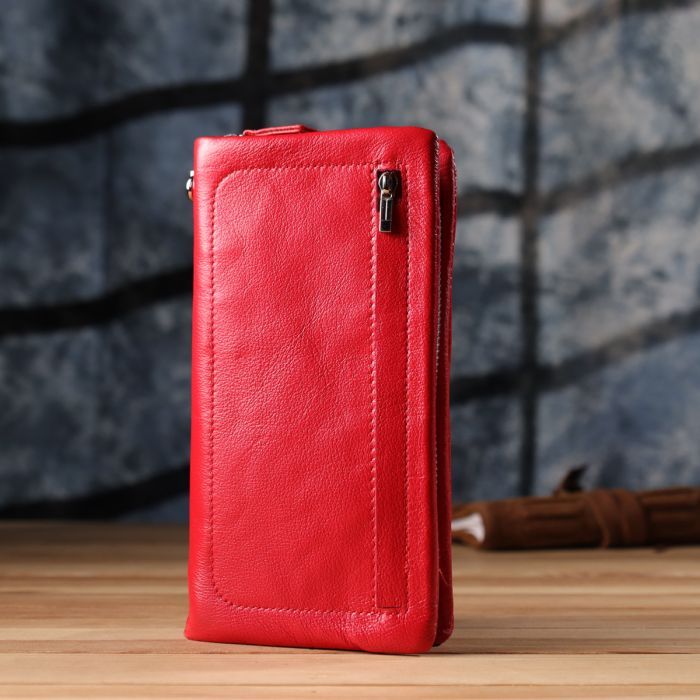 Кошелек ST Leather С отделением под телефон из натуральной кожи Красный (23100) изображение 10