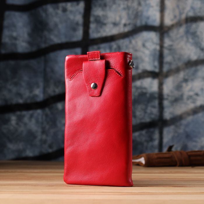 Кошелек ST Leather С отделением под телефон из натуральной кожи Красный (23100) изображение 9