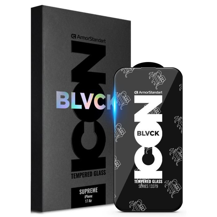 Стекло защитное Armorstandart Supreme Black Icon Apple iPhone 17 Air (ARM86402)