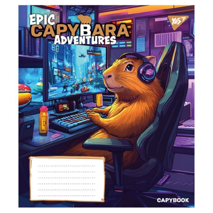 Зошит Yes Epic Capybara А5 24 аркушів клітинка (767796) зображення 3
