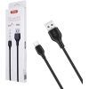 Дата кабель USB 2.0 AM to USB-C 2.0m 2.1A black XO (XO-NB103-TC-2-BK) изображение 3