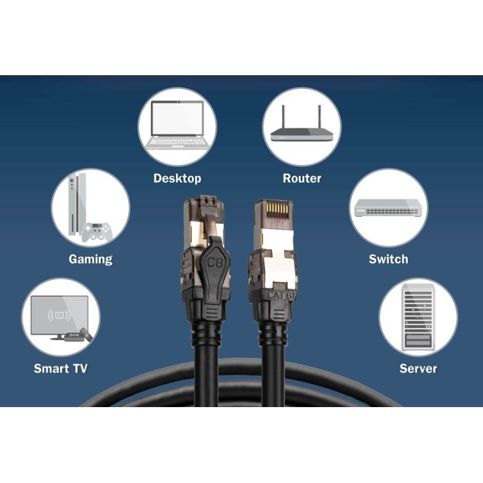 Патч-корд 1м, S/FTP, cat 8.1, AWG 24/7, LSZH, black Digitus (DK-1843-010) изображение 4