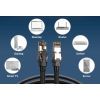 Патч-корд 1м, S/FTP, cat 8.1, AWG 24/7, LSZH, black Digitus (DK-1843-010) изображение 4