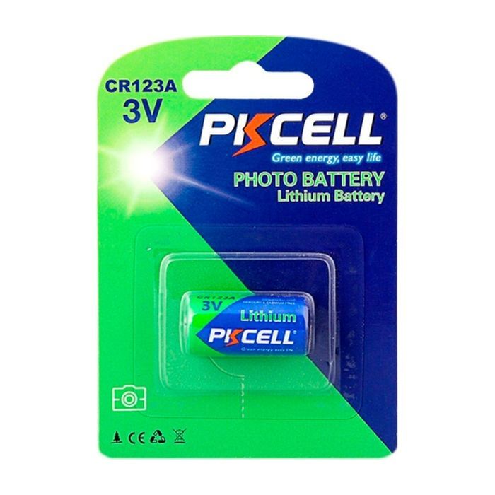 Батарейка CR 123A 3V Lithium PkCell (CR123A-1B)