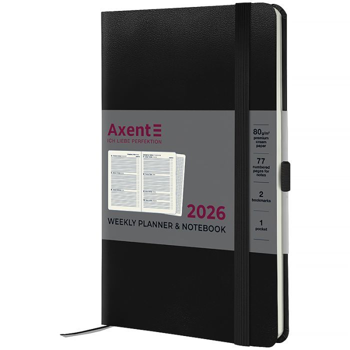 Тижневик Axent датований 2026 Partner Strong 125х195, синій (8505-26-02-A)