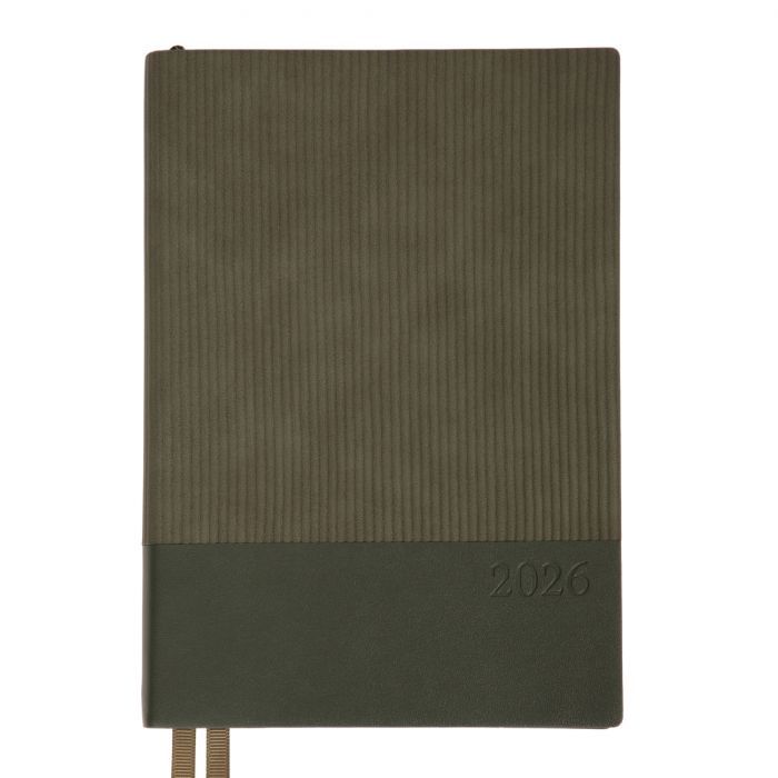 Тижневик Leo planner А5 датований 2026 "Velvet", м‘який, темно-зелений, 368 сторінок (252637)