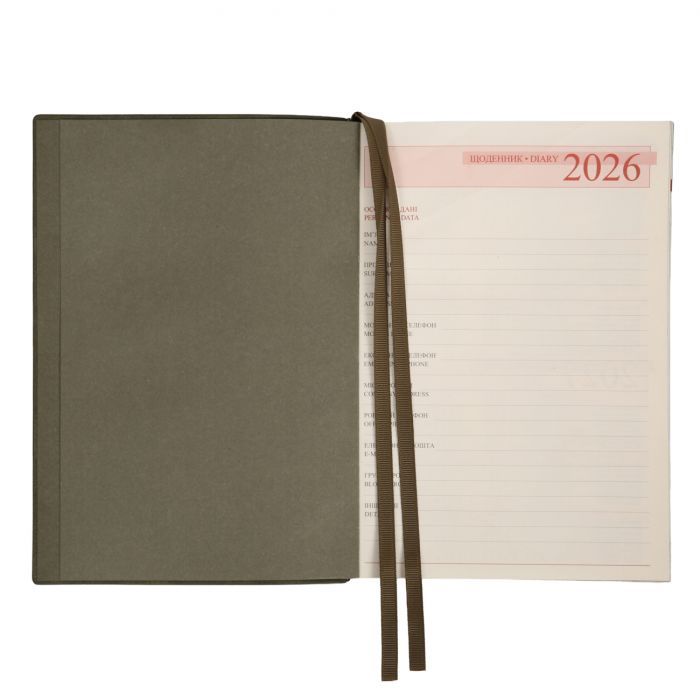 Тижневик Leo planner А5 датований 2026 "Velvet", м‘який, темно-зелений, 368 сторінок (252637) зображення 5