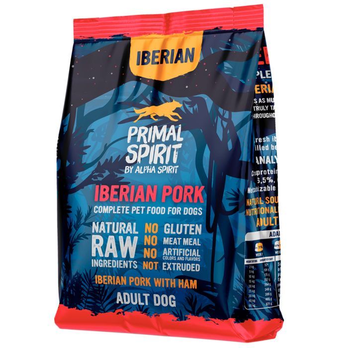 Сухой корм для собак Alpha Spirit Primal Iberian Pork 1 кг (8436586311414)