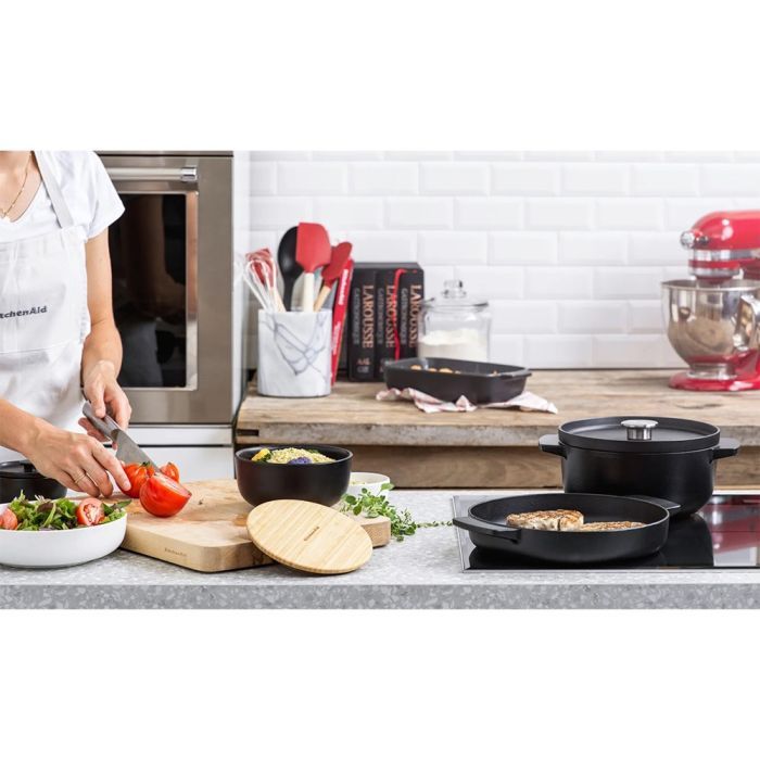 Сковорода KitchenAid Matte Oven-to-table гриль 26 см (CC004600-001) зображення 3