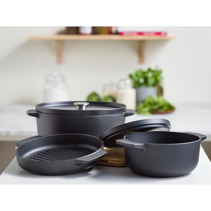 Сковорода KitchenAid Matte Oven-to-table гриль 26 см (CC004600-001) зображення 6