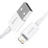 Дата кабель USB 2.0 AM to Lightning 1.0m 2.4A white Baseus (CALYS-A02) зображення 2